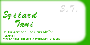 szilard tani business card